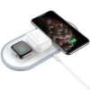HOCO vezetéknélküli fast Töltő HANDSOME 3 az 1-ben (mobil + óra + headset) CW24 fehér