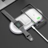 HOCO vezetéknélküli fast Töltő HANDSOME 3 az 1-ben (mobil + óra + headset) CW24 fehér