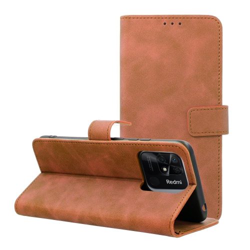 TENDER Könyvborító XIAOMI redmi 10C barna