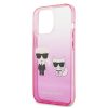 KARL LAGERFELD case for IPHONE 13 Pro KLHCP13LTGKCP (K Choupette Centered) gradpink