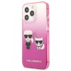 KARL LAGERFELD case for IPHONE 13 Pro KLHCP13LTGKCP (K Choupette Centered) gradpink