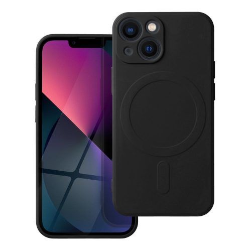 SILICONE MAG COVER tok, kompatibilis a MagSafe-fel, IPHONE 13 Mini-hez fekete