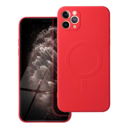 SILICONE MAG COVER tok kompatibilis a MagSafe-fel IPHONE 11 Pro Max készülékhez, piros