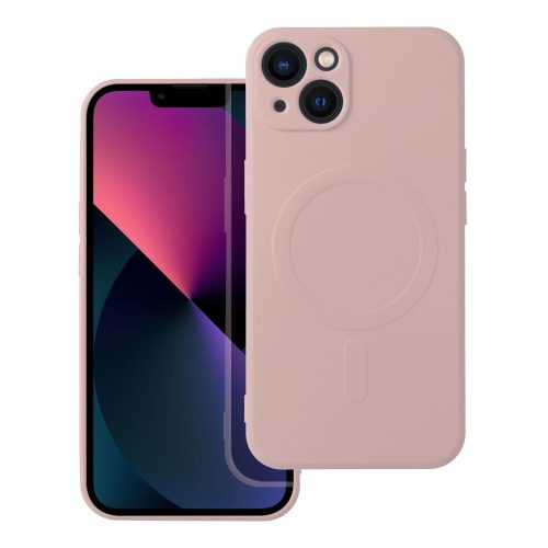SILICONE MAG COVER tok kompatibilis a MagSafe rendszerrel IPHONE 13-hoz rózsaszínben