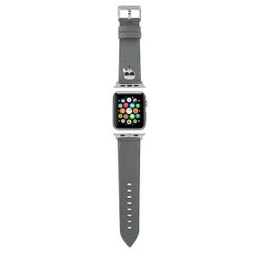   KARL LAGERFELD silicone strap for APPLE Watch KLAWLOKHG (SAFFIANO KH 42 / 44 mm ) silver