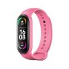 Szilikon szíj XIAOMI Mi Band 5 / 6 / 7-hez rózsaszín (06)
