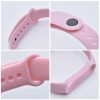 Szilikon szíj XIAOMI Mi Band 5 / 6 / 7-hez rózsaszín (06)