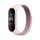 Nylon szíj XIAOMI Mi Band 5 / 6 / 7 rózsaszín (07)