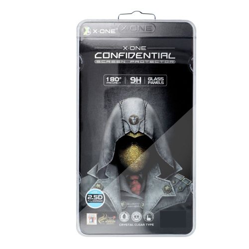 X-ONE Full Cover Extra Strong Privacy - for iPhone 13/13 Pro/14/16e 6,1" (full glue) tempered glass 9H