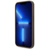 GUESS tok IPHONE 14 Pro-hoz GUHCP14LG4GFBR (4G arany Logo) barna