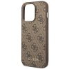 GUESS tok IPHONE 14 Pro-hoz GUHCP14LG4GFBR (4G arany Logo) barna