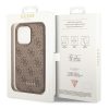 GUESS tok IPHONE 14 Pro-hoz GUHCP14LG4GFBR (4G arany Logo) barna