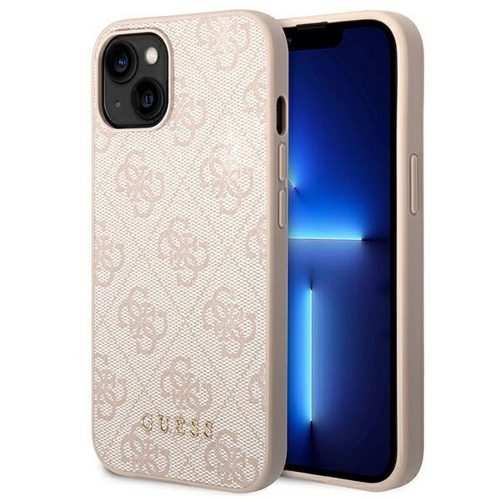 GUESS tok IPHONE 14-hez GUHCP14SG4GFPI (4G arany Logo) rózsaszín