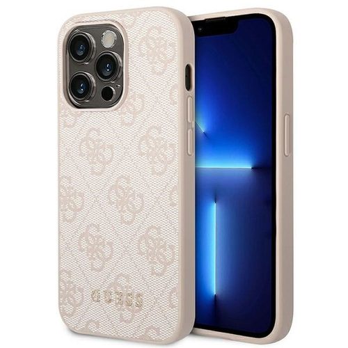 GUESS tok az IPHONE 14 Pro Max-hoz GUHCP14XG4GFPI (4G arany Logo) rózsaszín