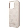 GUESS tok az IPHONE 14 Pro Max-hoz GUHCP14XG4GFPI (4G arany Logo) rózsaszín