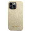 GUESS tok az IPHONE 14 Pro Max-hoz GUHCP14XHGGSHD (Glitter Flakes Script Metal Logo) arany