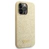 GUESS tok az IPHONE 14 Pro Max-hoz GUHCP14XHGGSHD (Glitter Flakes Script Metal Logo) arany