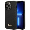GUESS tok az IPHONE 14 Pro-hoz GUHCP14LHGGSHK (Glitter Flakes Script Metal Logo) fekete
