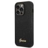 GUESS tok az IPHONE 14 Pro-hoz GUHCP14LHGGSHK (Glitter Flakes Script Metal Logo) fekete