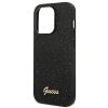 GUESS tok az IPHONE 14 Pro-hoz GUHCP14LHGGSHK (Glitter Flakes Script Metal Logo) fekete