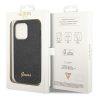 GUESS tok az IPHONE 14 Pro-hoz GUHCP14LHGGSHK (Glitter Flakes Script Metal Logo) fekete
