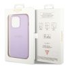 GUESS tok az IPHONE 14 Pro-hoz GUHCP14LPSASBPU (Saffiano fém logóval) lila