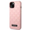 KARL LAGERFELD tok IPHONE 14 Plus KLHCP14MRUPKLPP (3D Gumis Tok Monogramos Minta Fém Lappal) rózsaszín