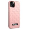 KARL LAGERFELD tok IPHONE 14 Plus KLHCP14MRUPKLPP (3D Gumis Tok Monogramos Minta Fém Lappal) rózsaszín