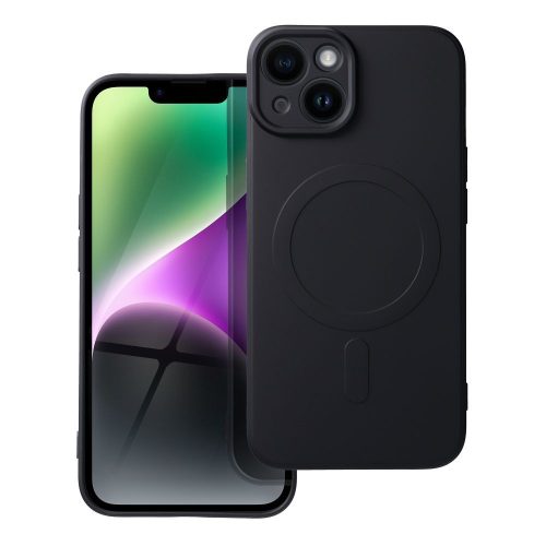 SILICONE MAG COVER tok, amely kompatibilis a MagSafe-fel, IPHONE 14-hez fekete színben