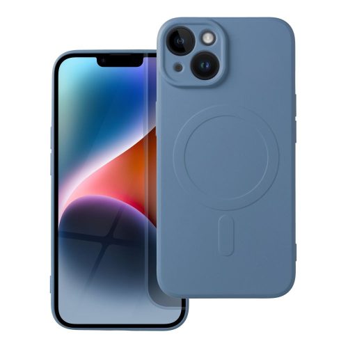 SILICONE MAG COVER tok, kompatibilis a MagSafe-fel, IPHONE 14-hez, kék