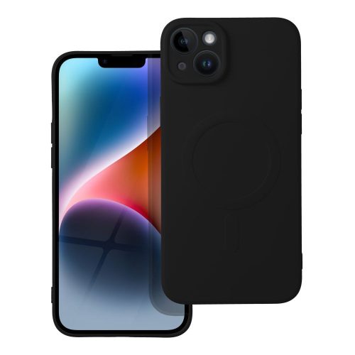 SILICONE MAG COVER tok kompatibilis a MagSafe-fel IPHONE 14 Plus fekete színben