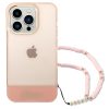 GUESS case for IPHONE 14 Pro Max GUHCP14XHGCOHP (IML Electro Cam w. Strap Translucent) pink