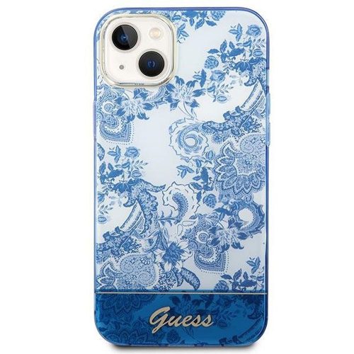 GUESS tok az IPHONE 14 Plus-hoz GUHCP14MHGPLHB (IML Electro Cam TDJ) kék