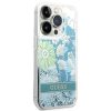 GUESS tok az IPHONE 14 Pro készülékhez GUHCP14LLFLSN (Liquide Glitter Flower) zöld