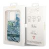 GUESS tok az IPHONE 14 Pro készülékhez GUHCP14LLFLSN (Liquide Glitter Flower) zöld