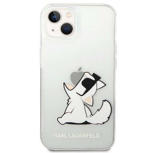 KARL LAGERFELD case for IPHONE 14 Plus KLHCP14MCFNRC (Choupette Eat) transparent