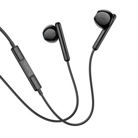 Wire earphones USB C Hoco M93 black