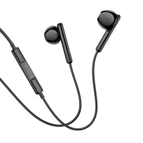   HOCO vezetékes fülhallgató Jack 3,5 mm mikrofonnal M93 fekete