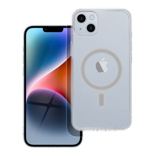 CLEAR MAG COVER tok kameravédelemmel, MagSafe kompatibilis, IPHONE 14 Plus-hoz, átlátszó