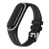 Elasztomer szíj LIFESTYLE XIAOMI Mi Band 5 / 6 készülékhez fekete (03)