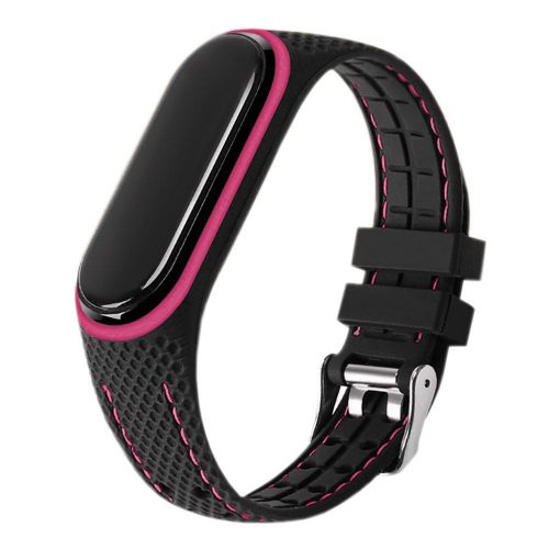 Elasztomer szíj LIFESTYLE XIAOMI Mi Band 5 / 6-hoz fekete (06)