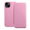 DUAL POCKET Book tok IPHONE 14 Plus-hoz világos rózsaszínben