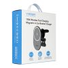 VEGER mágneses autós tartó légbeömlőre, vezeték nélküli töltéssel, MagSafe kompatibilis 15W Y38 fekete