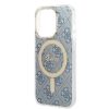 GUESS szett iPHONE 14 Pro-hoz kompatibilis MagSafe technológiával GUBPP14LH4EACSB (Csomag / Tok + Töltő / 4G) arany kék
