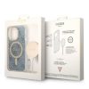 GUESS szett iPHONE 14 Pro-hoz kompatibilis MagSafe technológiával GUBPP14LH4EACSB (Csomag / Tok + Töltő / 4G) arany kék