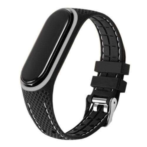 Elasztomer szíj LIFESTYLE XIAOMI Mi Band 7-hez fekete (03)