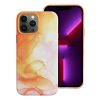 bőr MAG COVER tok IPHONE 13 Pro Max számára, narancs fröccsenés mintával