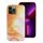 bőr MAG COVER tok IPHONE 13 Pro Max számára, narancs fröccsenés mintával