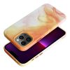 bőr MAG COVER tok IPHONE 13 Pro Max számára, narancs fröccsenés mintával