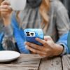 bőr MAG COVER tok IPHONE 13 Pro Max készülékhez, kék splash